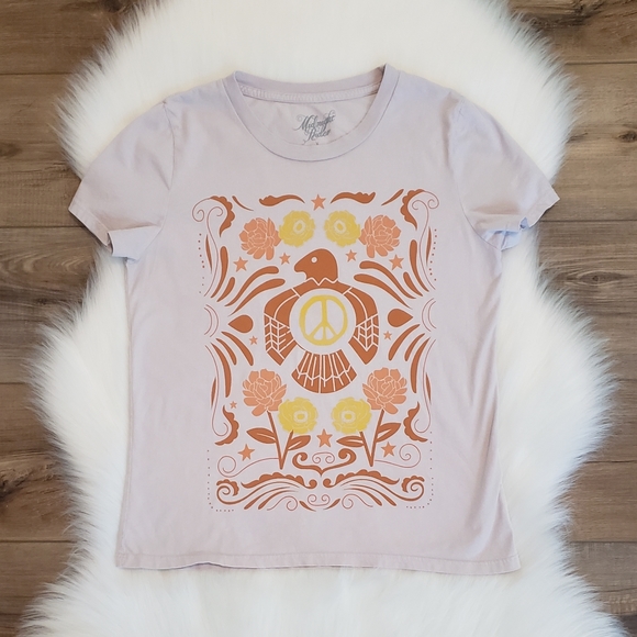 ☆SOLD☆ Anthropologie X Midnight Rider Nudie Rodeo Peace Dove Graphic Tee Size XS - Picture 4 of 9